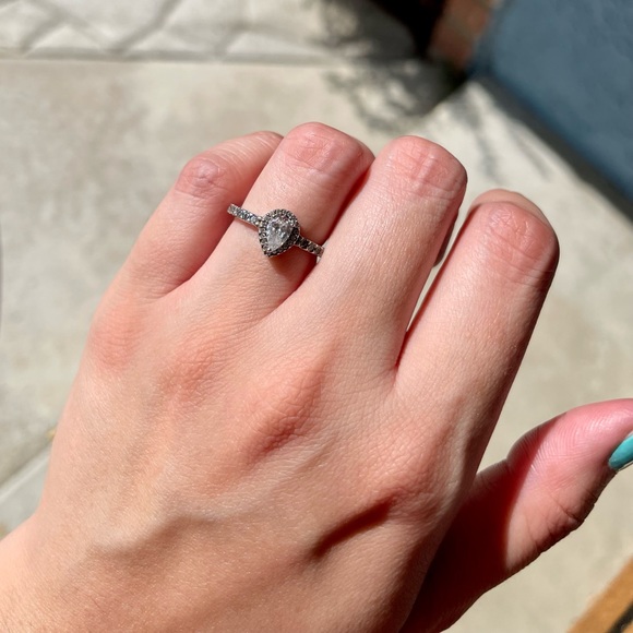 Pandora Jewelry - pandora teardrop halo ring ✨